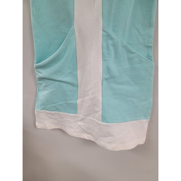 Girls Llum Short Sleeve Aqua & White Dress With Pockets 5T - Picture 3 of 5